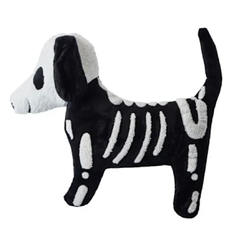 Halloween Skeleton Dog Pillow 17” X 14” NWT